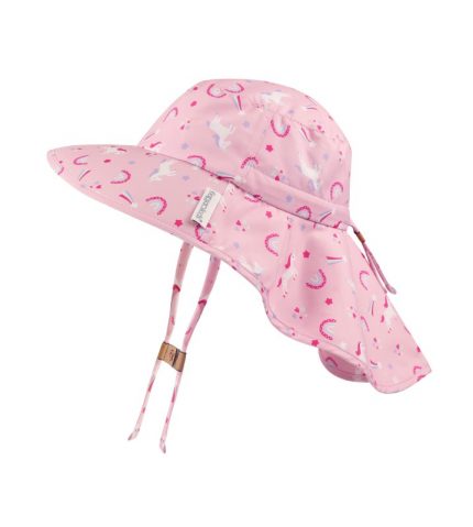 Καπέλο Cape Sunhat UPF50+ Μονόκερος Ροζ - FlapJackKids