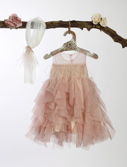 Βαπτιστικό Φορεματάκι για Κορίτσι Σομόν ΦΛ-605, Lollipop
