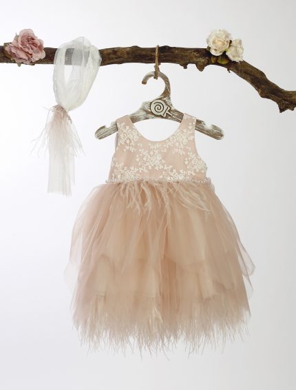 Βαπτιστικό Φορεματάκι για Κορίτσι Σομόν ΦΛ-610, Lollipop