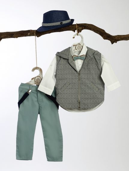 Βαπτιστικό Κοστουμάκι για Αγόρι Πράσινο ΚΔ-11, Lollipop