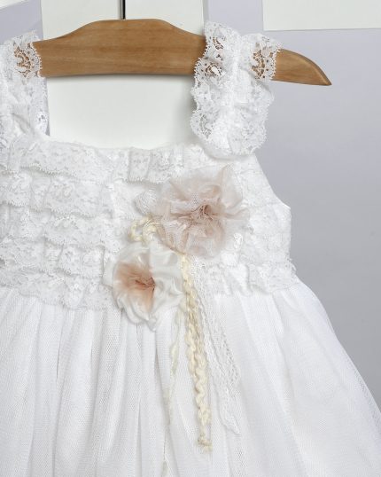 Βαπτιστικό Φορεματάκι για Κορίτσι Λευκό 2718-1, New Life