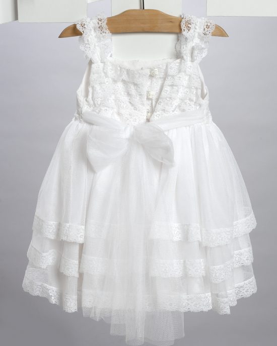 Βαπτιστικό Φορεματάκι για Κορίτσι Λευκό 2718-1, New Life