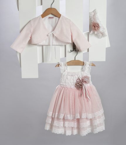 Βαπτιστικό Φορεματάκι για Κορίτσι Ροζ 2718-4, New Life
