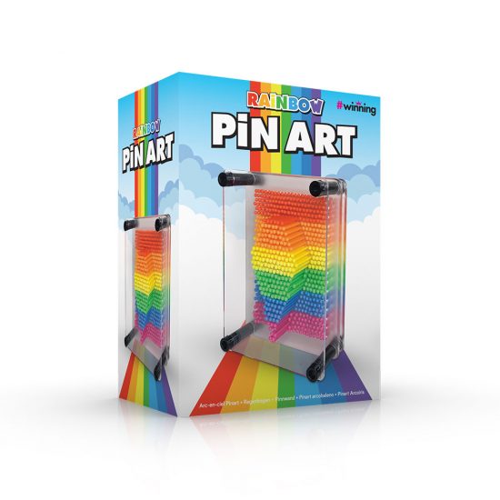 The Source - Rainbow Pin Art – Επιτραπέζιο διακοσμητικό 3D Pin Art – Πολύχρωμο