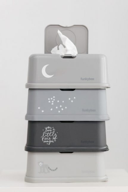 Θήκη για Μωρομάντηλα Grey Little Stars - Funkybox