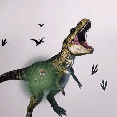 HoloToyz – Mighty T-Rex AR Wall Decals Τεράστιο Αυτοκόλλητο Τοίχου Επαυξημένης Πραγματικότητας με Εικόνες που Ζωντανεύουν σε Κινούμενα Σχέδια