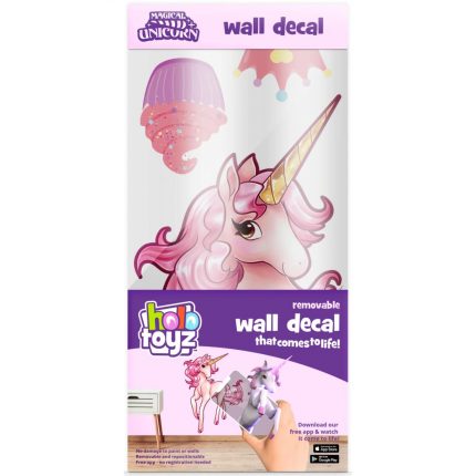 HoloToyz – Magical Unicorn AR Wall Decals Τεράστιο Αυτοκόλλητο Τοίχου Επαυξημένης Πραγματικότητας με Εικόνες που Ζωντανεύουν σε Κινούμενα Σχέδια