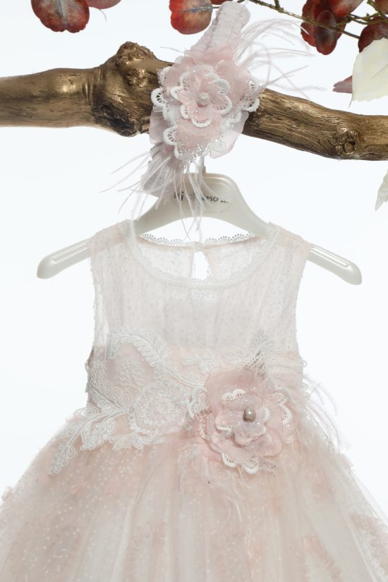 Βαπτιστικό Φορεματάκι για Κορίτσι Ροζ Κ4552-Ρ, Mi Chiamo