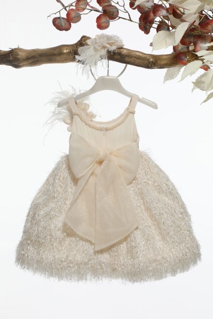 Βαπτιστικό Φορεματάκι για Κορίτσι Κρεμ Κ4568Φ-Κ, Mi Chiamo