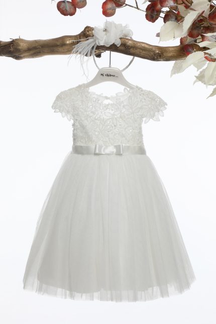 Βαπτιστικό Φορεματάκι για Κορίτσι Λευκό Κ4578Φ, Mi Chiamo