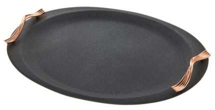 Δίσκος Μαύρος Οβάλ με Μπρονζέ Χερούλια M305-COP161