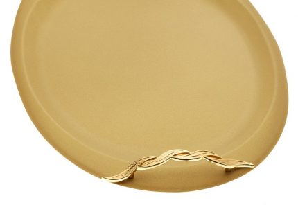 Δίσκος Χρυσός Οβάλ με Χρυσά Χερούλια X305-G154