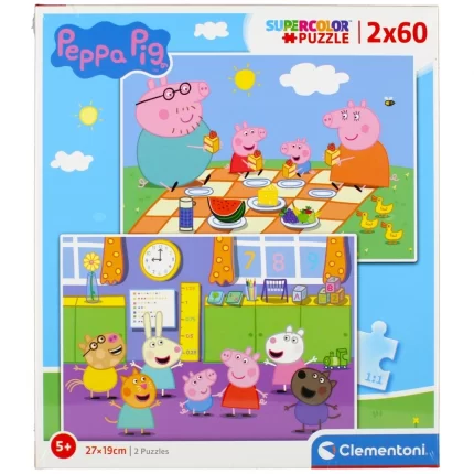 Clementoni Παιδικό Παζλ Super Color Peppa Pig 2x60 τμχ 5+ - As Company