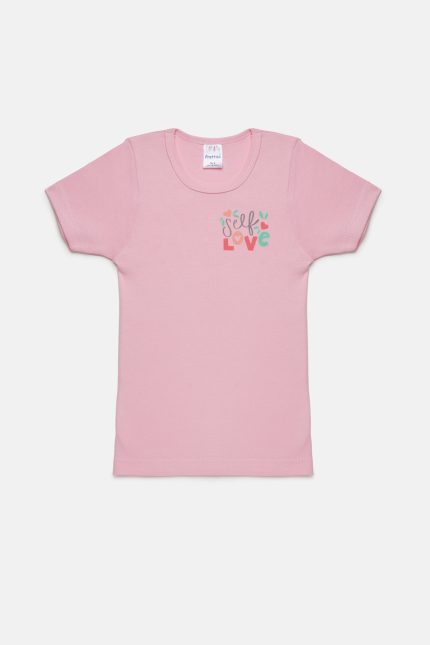 Παιδικά Φανελάκια Smile 6τμχ Ροζ Κοντό Μανίκι, Βαμβακερά 100% - Pretty Baby