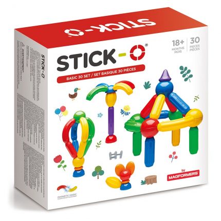 Βρεφικά Μαγνητικά Τουβλάκια Stick-O 30τμχ (36 μοντέλα) 64.088 18m+ - MagFormers
