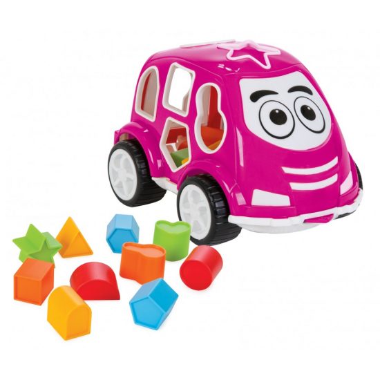 Εκπαιδευτικό Παιχνίδι Ταξινόμησης Αυτοκινητάκι 03187 Smart Shape Sorter Car Pink 12m+ 8693461001161 Pilsan