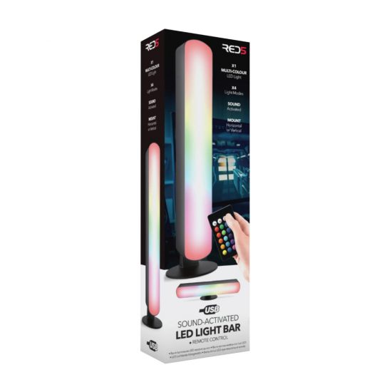 RED5 LED Light Bar – Sound Reactive (USB) Φωτιστικό LED που αντιδρά στη Μουσική 8+ - The Source