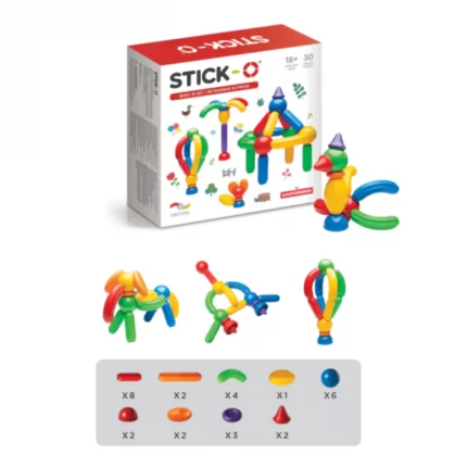 Βρεφικά Μαγνητικά Τουβλάκια Stick-O 30τμχ (36 μοντέλα) 64.088 18m+ - MagFormers
