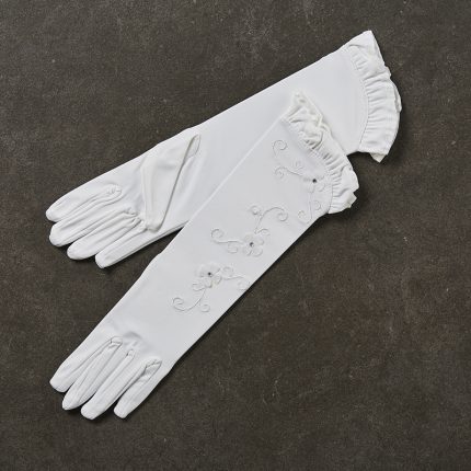 Νυφικά Γάντια σε Λευκό ΒΕ10-14″