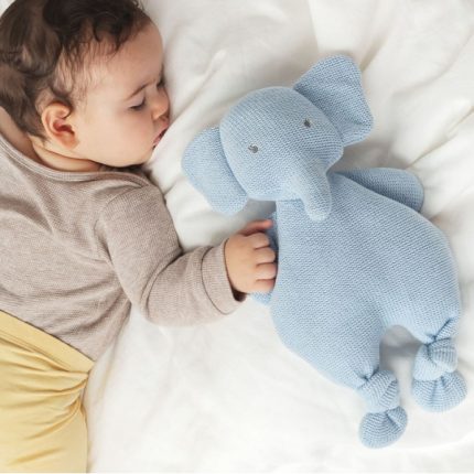 Ελεφαντάκι Βαμβακερό 30cm Blue 0m+ - Kiokids