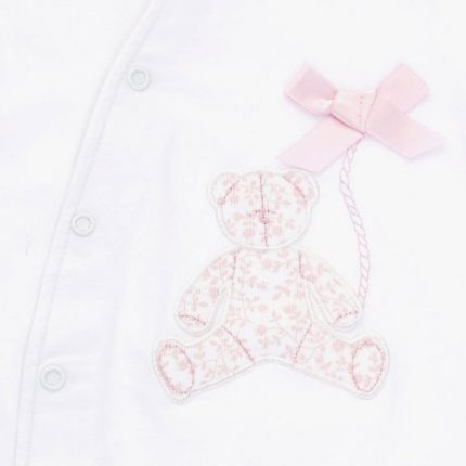 Φορμάκι Πορτογαλίας 100%Cotton Λευκό-Ροζ - Little Baby