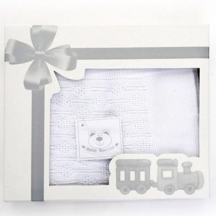 Βρεφικό Κουβερτάκι Πλεκτό Λευκό 100% Cotton (90x90cm) - Maricarmo