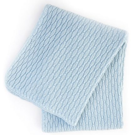 Βρεφική Κουβέρτα Πορτογαλίας 100% Cotton Σιέλ (80x90cm) - Maricarmo