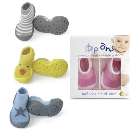 Step Ons - Καλτσοπαπουτσάκια Γκρι Ριγέ - Sock Ons