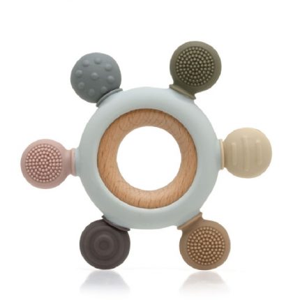 Μασητικό Σιλικόνης Ecofriendly Bear Mint 8cm 3m+ - Kiokids
