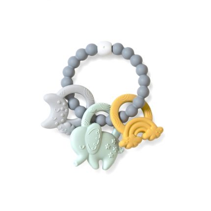 Μασητικό Σιλικόνης Ele-Fun Pink 6m+ - Saro