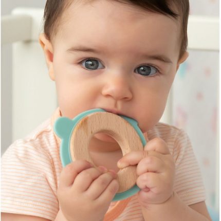 Μασητικό Σιλικόνης Ecofriendly Bear Mint 8cm 3m+ - Kiokids
