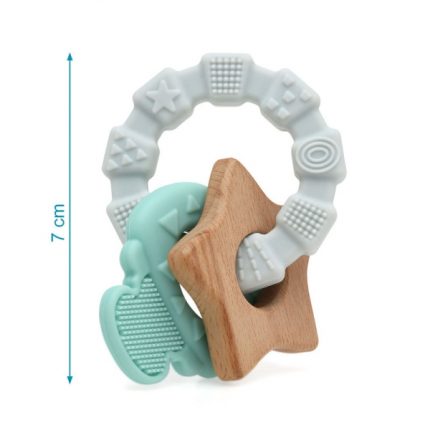 Μασητικό Σιλικόνης Ecofriendly Key Ring Mint 7cm 3m+ - Kiokids