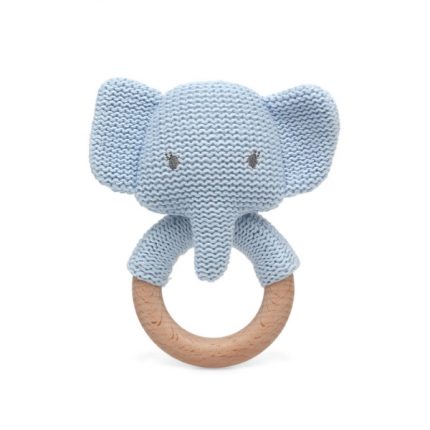 Μασητικό Βαμβακερό Ελεφαντάκι 13cm Blue 0m+ - Kiokids