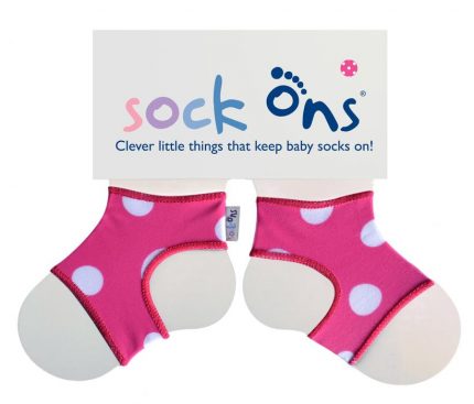 Για να μην βγάζει τις κάλτσες του (6-12 μηνών) Ροζ Πουά - Sock Ons