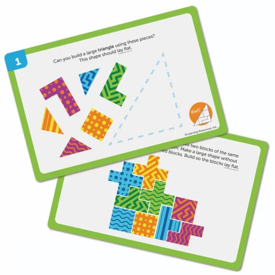 Εκπαιδευτικό Παιχνίδι STEM Τουβλάκια με Διαφορετικά Σχήματα και Μοτίβα Brainometry 34τμχ 390.073 5+ - Learning Resources