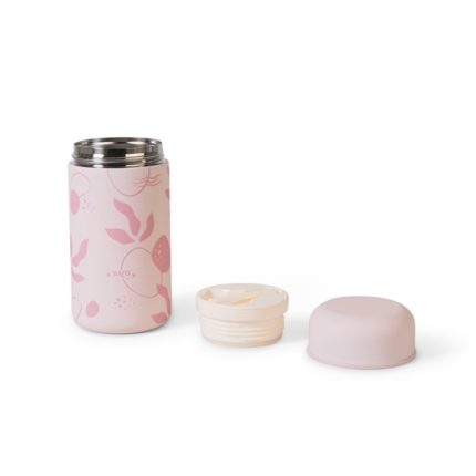 Θερμός Φαγητού Leaves Dusty Pink 500ml - Saro