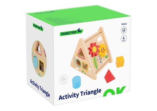 Ξύλινη Πυραμίδα Δραστηριοτήτων Activity Triangle TH912 6972633372820# 12m+ - Tooky Toy