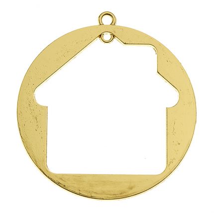 Χρυσό Μεταλλικό Σπίτι 7,4cm | NU2344