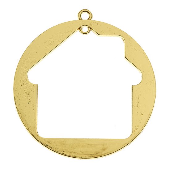 Χρυσό Μεταλλικό Σπίτι 7,4cm | NU2344