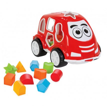 Εκπαιδευτικό Παιχνίδι Ταξινόμησης Αυτοκινητάκι 03187 Smart Shape Sorter Car Red 12m+ 8693461001147 - Pilsan
