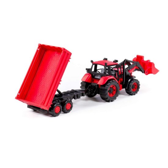 Τρακτέρ με Καρότσα Loader Tractor with Drop-Side Trailer 91871 4810344091871 3+ - Polesie