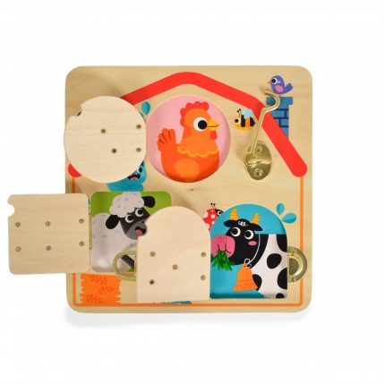 Ξύλινος Πίνακας Δραστηριοτήτων Latches Activity Board TH985 3+ 6972633372530 - Tooky Toy