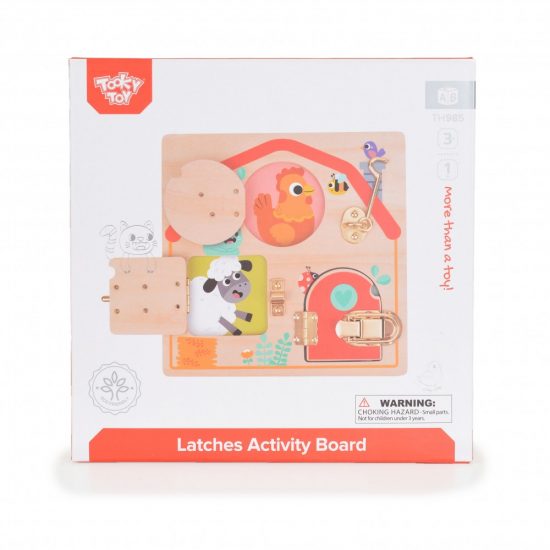 Ξύλινος Πίνακας Δραστηριοτήτων Latches Activity Board TH985 3+ 6972633372530# - Tooky Toy