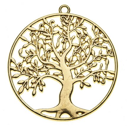 Χρυσός Μεταλλικό Δέντρο Ζωής σε Κύκλο 5cm | NU2311