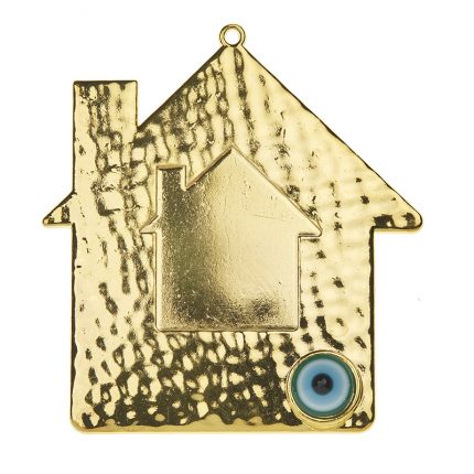 Χρυσή Μεταλλική Σφυρήλατο Σπίτι 7cm | NU2061