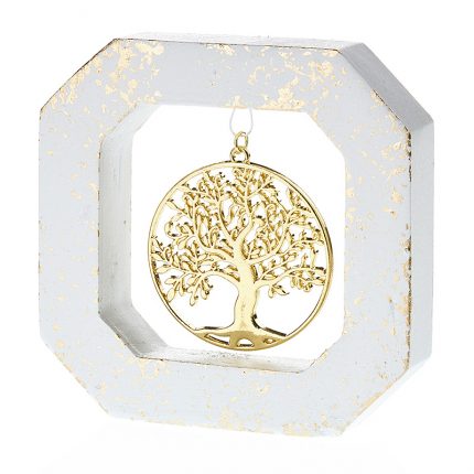 Κεραμικό με Δέντρο Ζωής Χρυσό (10x10x2,2cm) Κ442