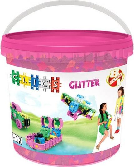 Κατασκευαστικό Σετ Glitter (κουβάς με 175 τεμάχια) 64.007 4+ - Clics