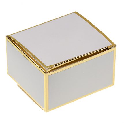 Χάρτινο Κουτάκι Χρυσό-Λευκό (6x3,5x5,5cm) ΡΣ005