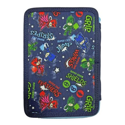 Κασετίνα Διπλή Γεμάτη PJ Masks Anyone Can Be Hero Must (15x21x5εκ) 5205698587849