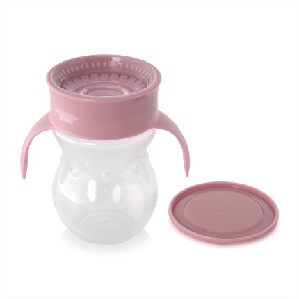 Εκπαιδευτικό Ποτηράκι με Λαβές 360° Non-Spill Cup Pink 270ml 12m+ 10230540002